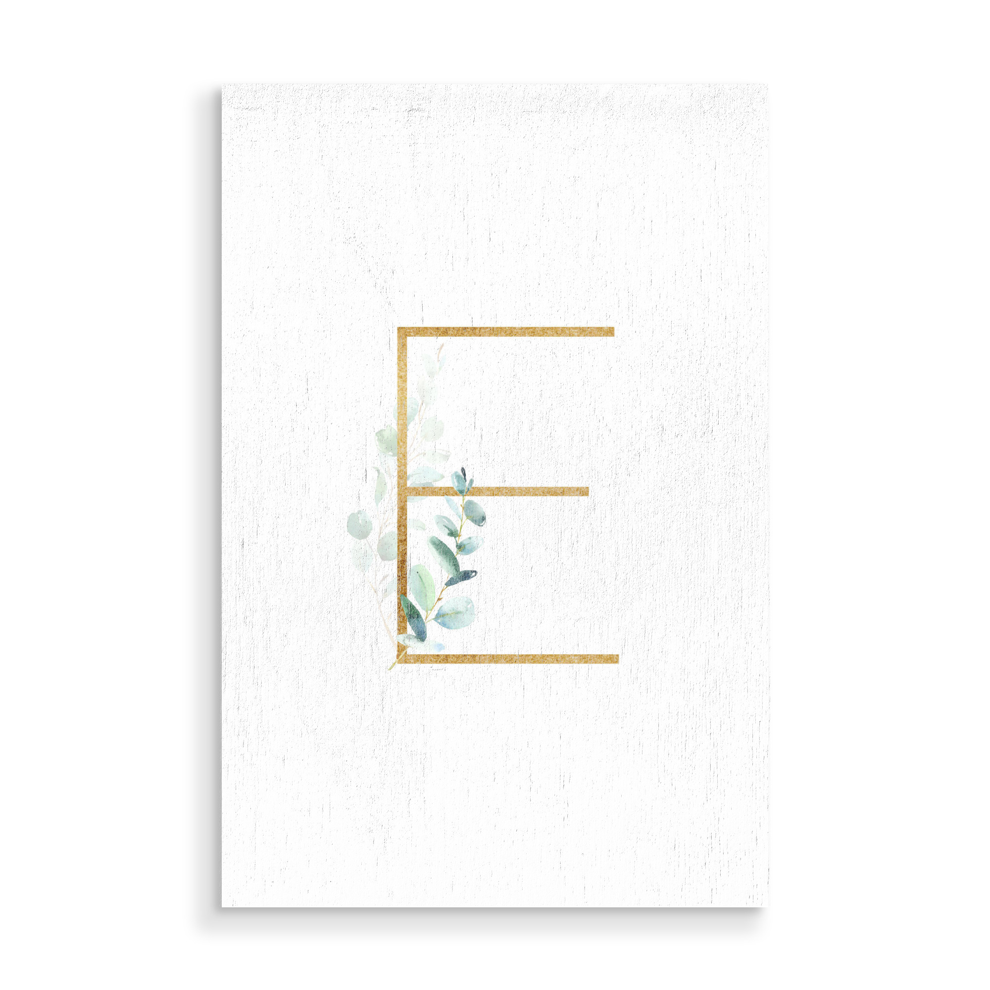 Holzbild "Eucalyptus Alphabet - E" artboxONE - Buchstaben / E - Eucalyptus-alphabet,Buchstabe-e,Abc,E,Buchstabe,Eukalyptus,Alphabet