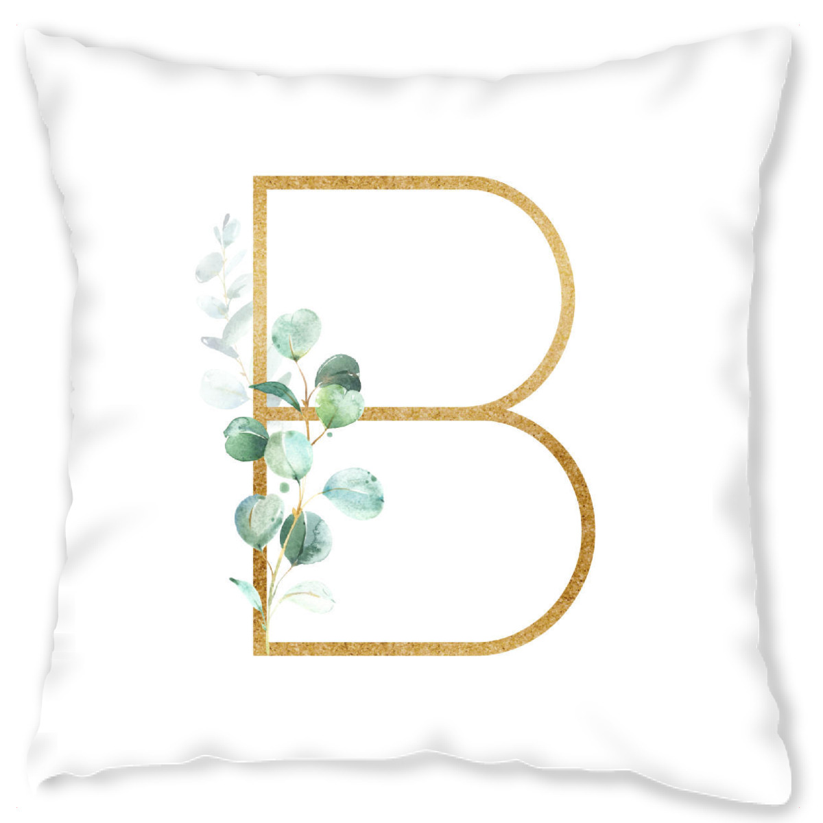 Design-Kissen "Eucalyptus Alphabet - B" artboxONE - Buchstaben / B - Eucalyptus-alphabet,Buchstabe-b,Abc,B,Buchstabe,Eukalyptus,Alphabet
