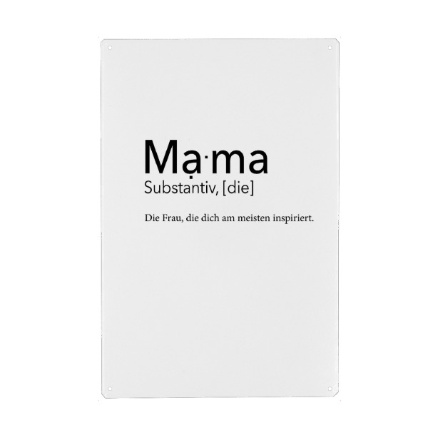 Holzbild "Mama Definition - Inspiration" artboxONE - Typografie,Schwarzweiß,Für Mama - Mama,Definition,Mami,Mutter,Muttertag,Inspiration