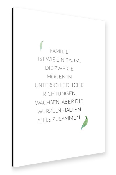 Alu-Dibond "Familie ist wie ein Baum" 30x20 cm artboxONE