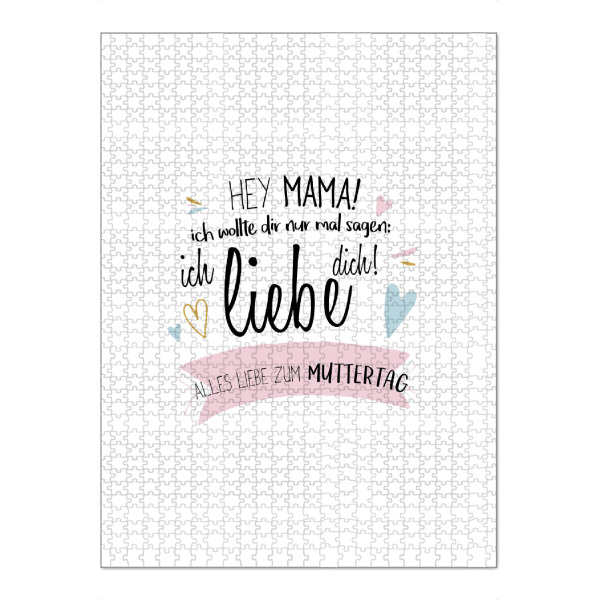 Puzzle Ravensburger "Hey Mama - Muttertag" artboxONE - Typografie,Für Mama