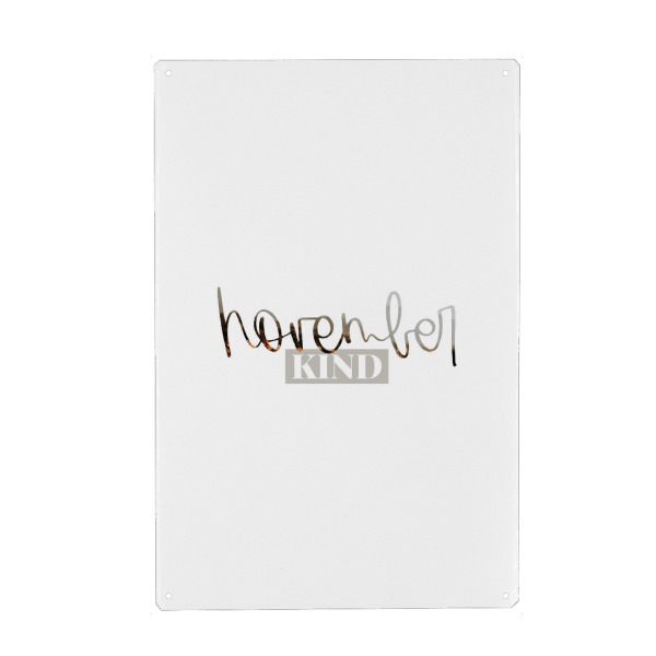 Holzbild "Novemberkind" artboxONE - Typografie,Für Kinder