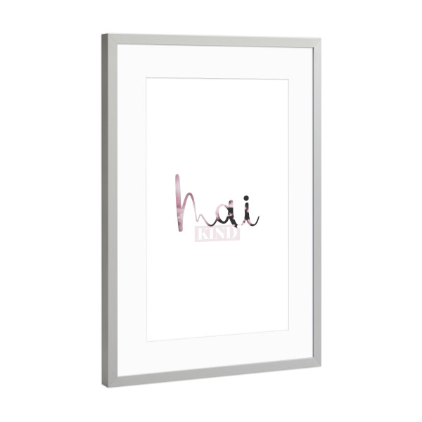 Poster mit Rahmen Silber "Maikind" artboxONE - Typografie,Für Kinder