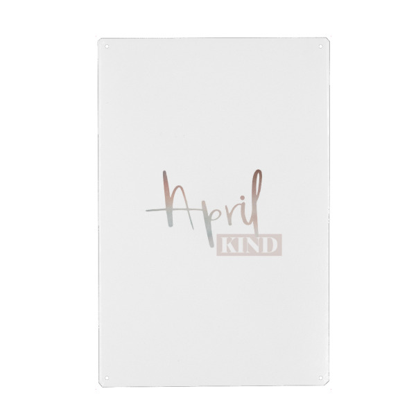 Metall Poster "Aprilkind" artboxONE - Typografie - April,Aprilkind,Kinderzimmerposter,Kinderzimmerprint,Monat,Geburtsmonat - Blechschild