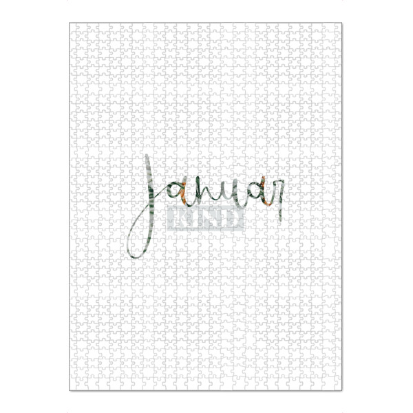 Puzzle Ravensburger "Januar Kind" artboxONE - Typografie - Januar,Januarkind,Kinderzimmer,Monat,Geburtsmonat,Monatsposter - Bild januar
