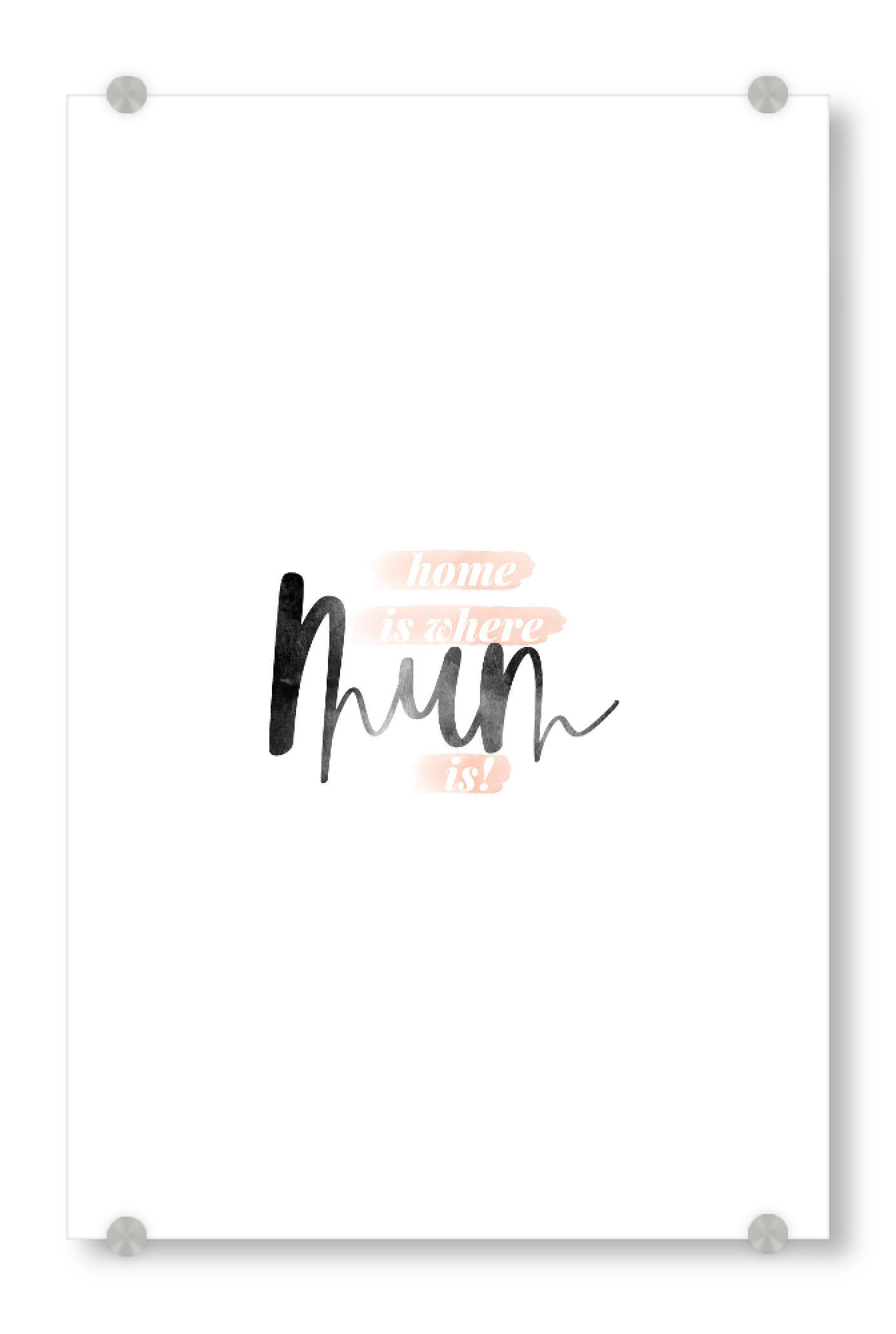 Acrylglasbild "Mum is my home" artboxONE - Für Mama