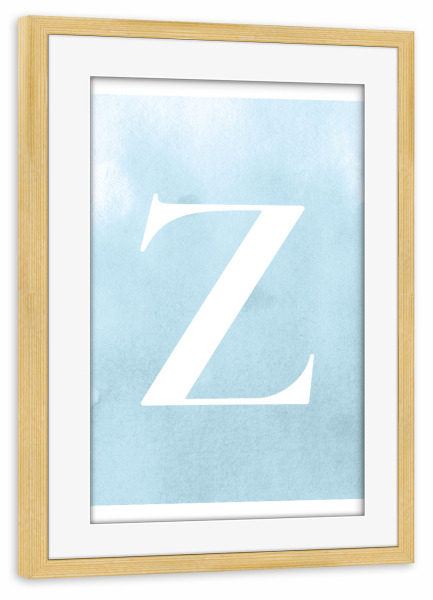 Poster mit Rahmen kiefer "Babyboy Z" artboxONE - Typografie,Für Kinder,Buchstaben / Z