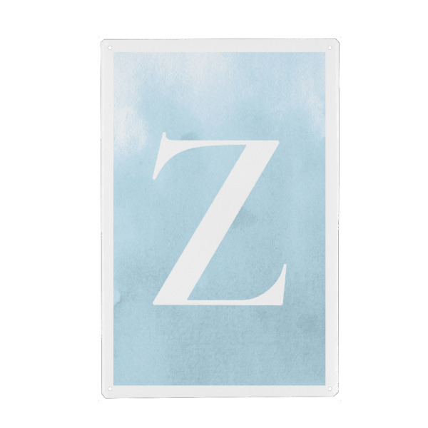 Metall Poster "Babyboy Z" artboxONE - Typografie,Für Kinder,Buchstaben / Z