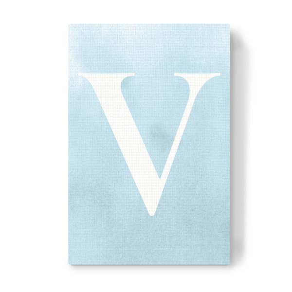 Leinwandbild "Babyboy V" artboxONE - Buchstaben / V - V,Buchstabe,Anfangsbuchstabe,Buchstabenposter,Typografie,Initialien