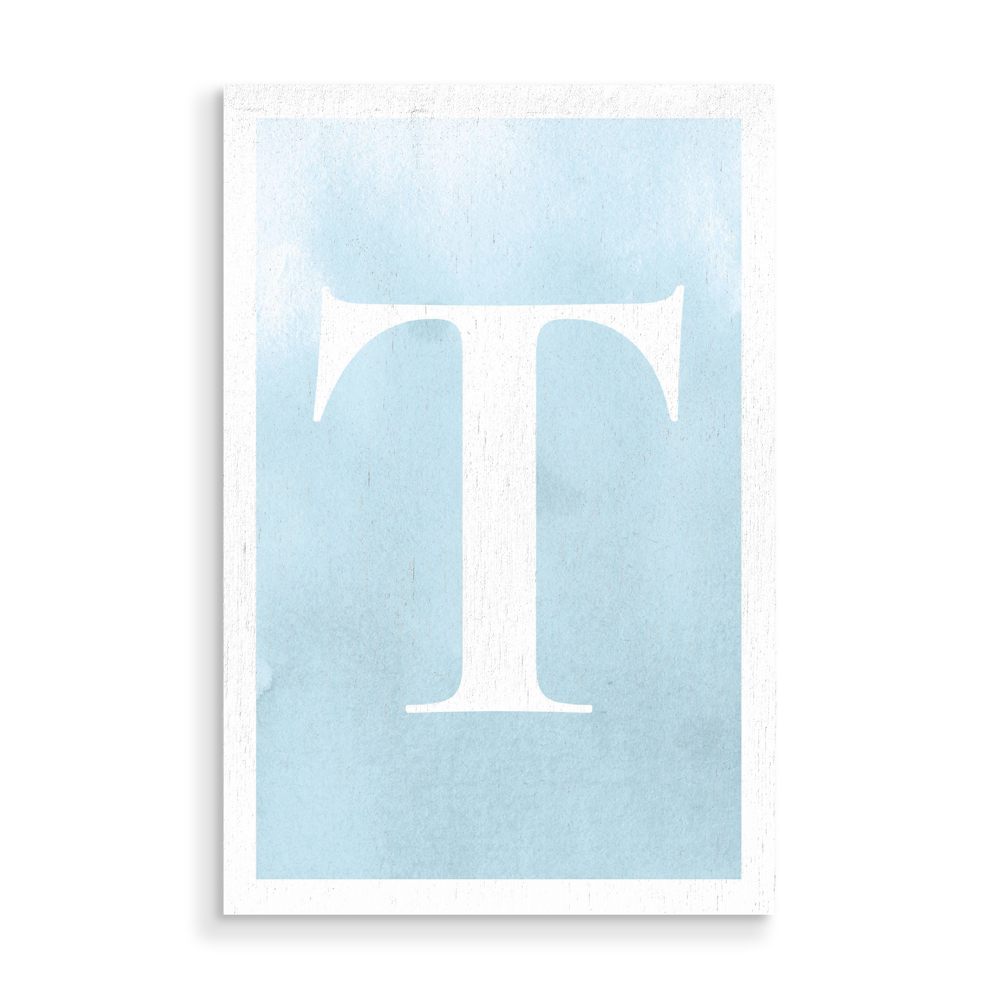 Holzbild "Babyboy T" artboxONE - Buchstaben / T - Anfangsbuchstabe,Buchstabe,Buchstabenposter,Namen,Namensposter,Initialien,T