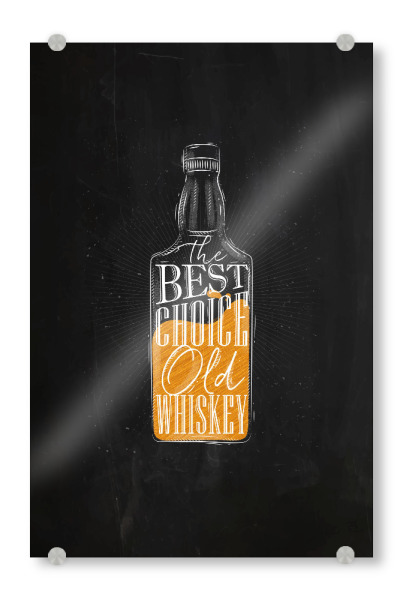 Acrylglasbild "Whiskey best choice color" artboxONE - Schwarzweiß,Essen & Trinken / Alkohol