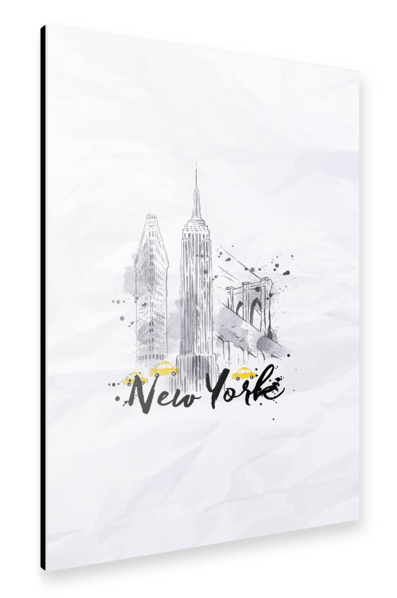 Alu-Dibond "Watercolor New York buildings" 30x20 cm artboxONE