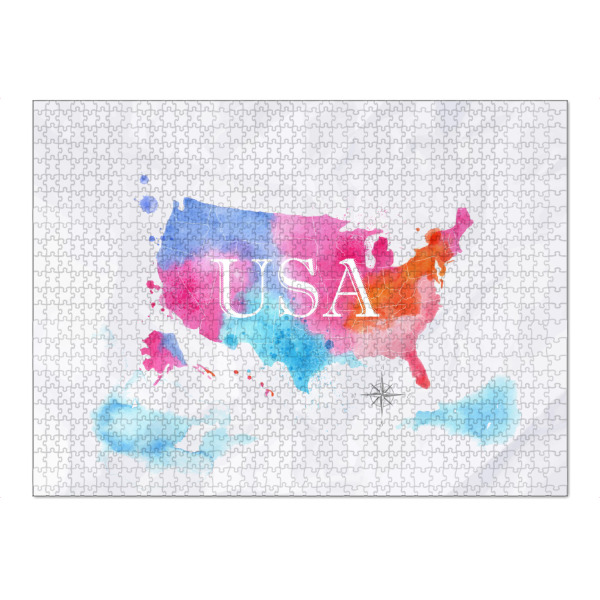 Puzzle Ravensburger "Watercolor map United States color" artboxONE - Kartografie