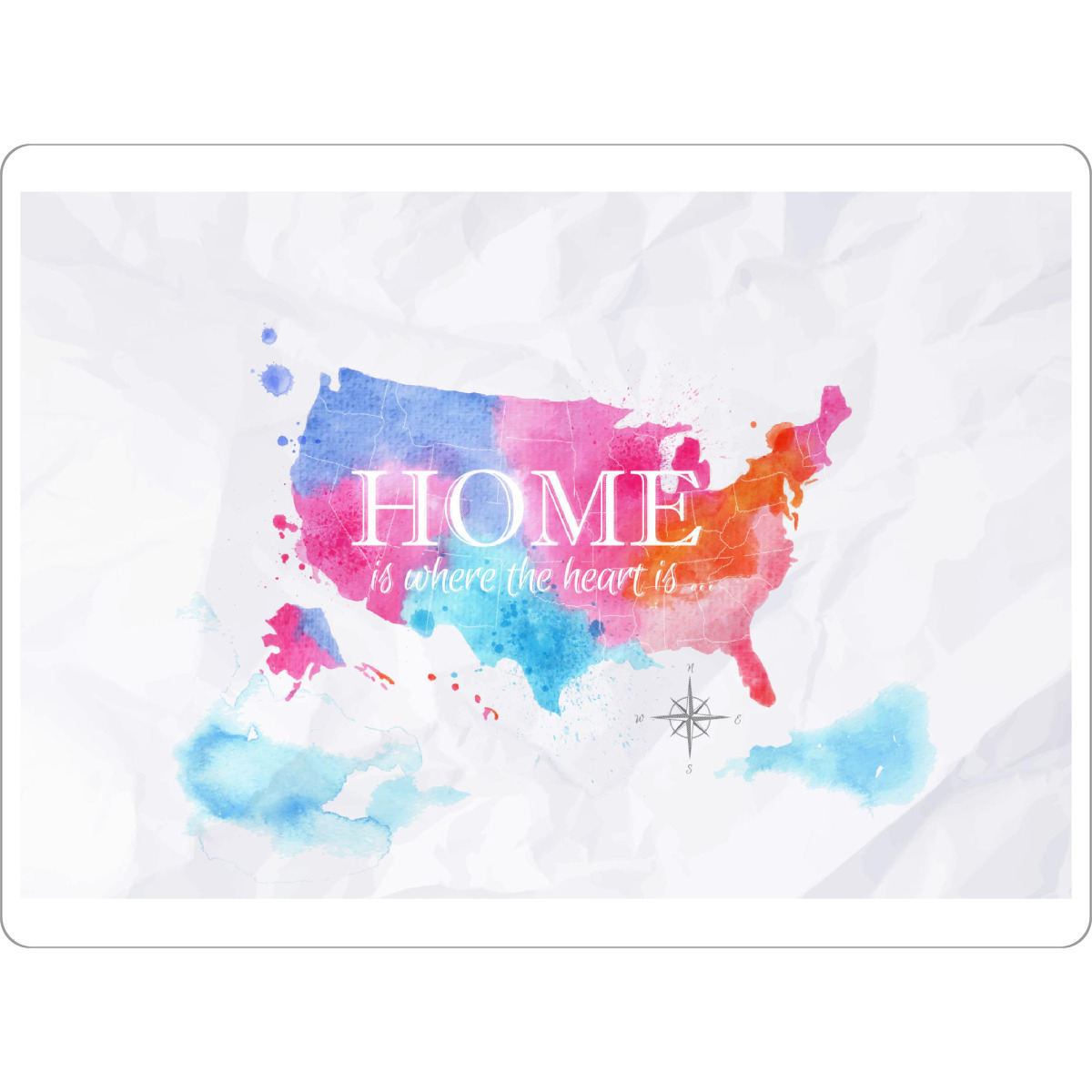 Tischset "Watercolor map United States home" artboxONE - Kartografie
