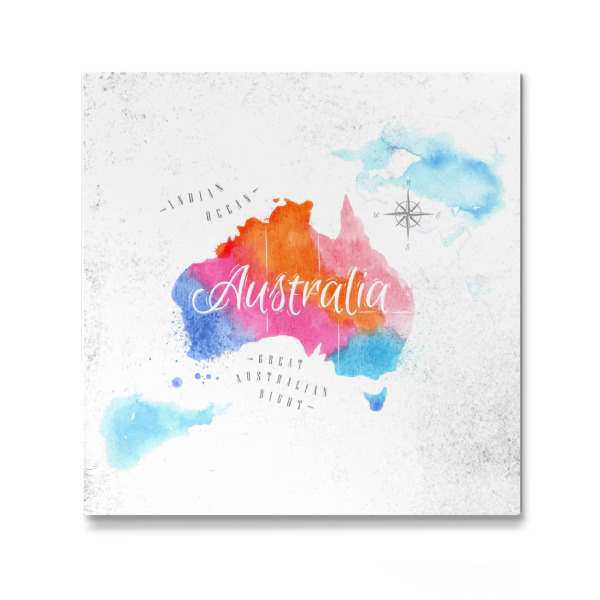 Galerie-Print "Watercolor map Australia" 30x30 cm artboxONE