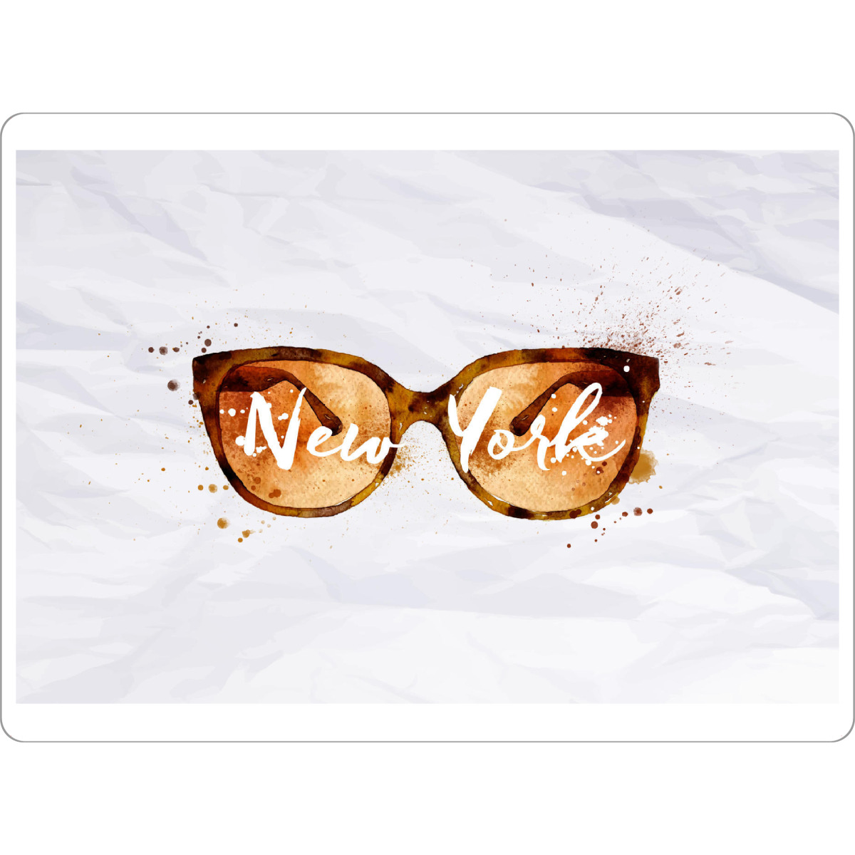 Tischset "Watercolor glasses New York" artboxONE - Städte / New York - New,York,Glasses,Symbol,American,Watercolor,Usa,Pride - Bild new