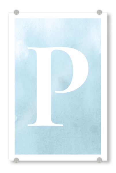 Acrylglasbild "Babyboy P" artboxONE - Typografie,Buchstaben / P