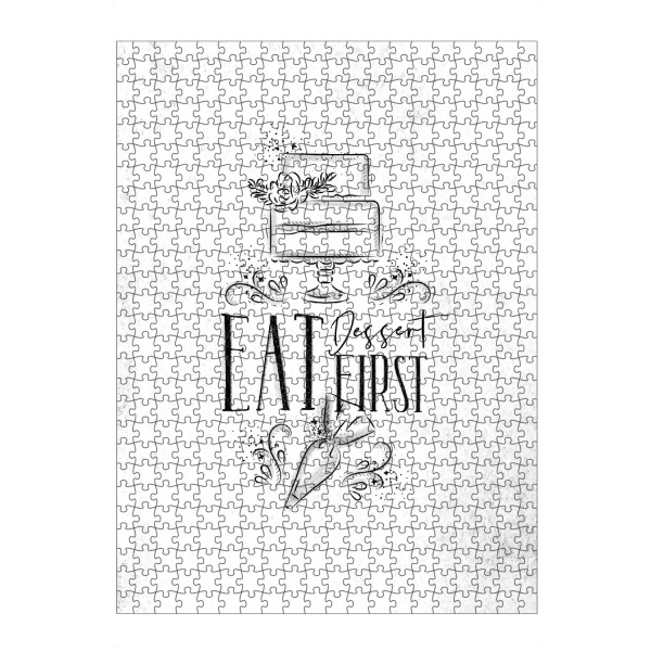 Puzzle Ravensburger "Eat dessert first" artboxONE - Essen & Trinken