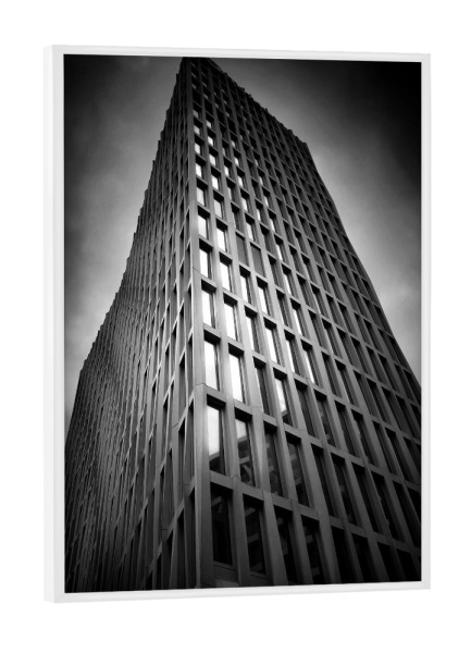 Poster mit weißem Rahmen "The Tower of Berlin" artboxONE - Städte / Berlin,Schwarzweiß,Architektur - Berlin,Architetektur,Gebäude