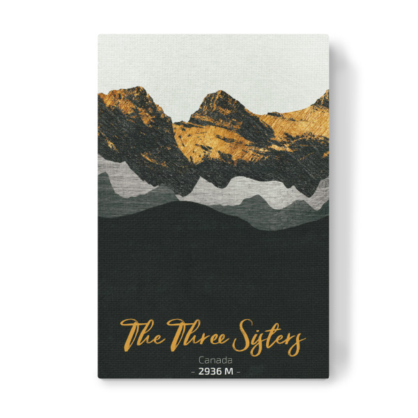 Leinwandbild "Three Sisters" artboxONE - Natur,Reise - Berge,Gebirge,Gipfel,Natur,Landschaft,Kanada