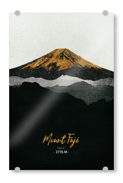 Acrylglasbild "Mount Fuji" artboxONE - Natur,Reise - Berge,Gebirge,Gipfel,Himalaya,Alpen,Natur,Landschaft,Japan