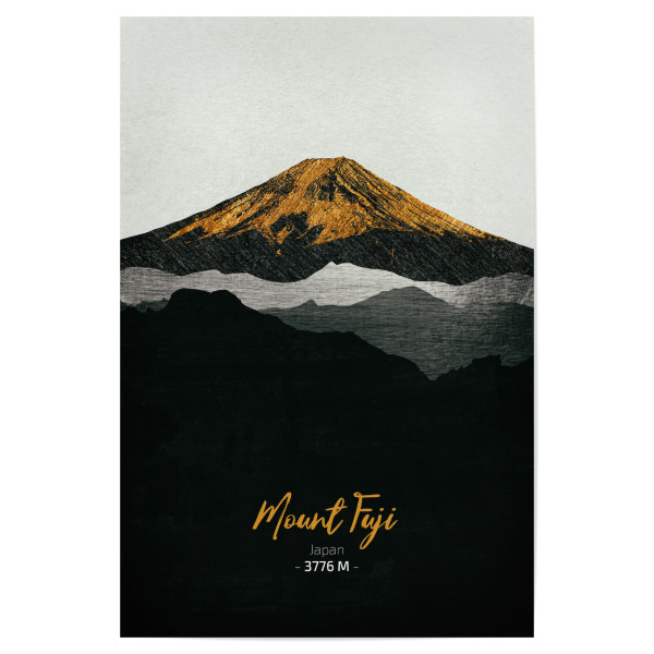 Poster 30x20 cm "Mount Fuji" artboxONE - Natur,Reise - Berge,Gebirge,Gipfel,Himalaya,Alpen,Natur,Landschaft,Japan