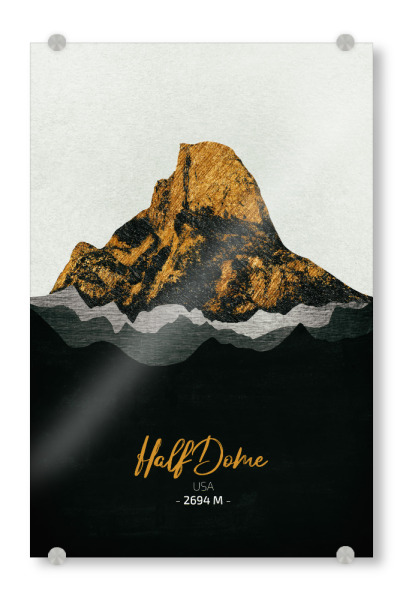 Acrylglasbild "Half-Dome" artboxONE - Natur,Reise - Berge,Gebirge,Gipfel,Himalaya,Natur,Landschaft