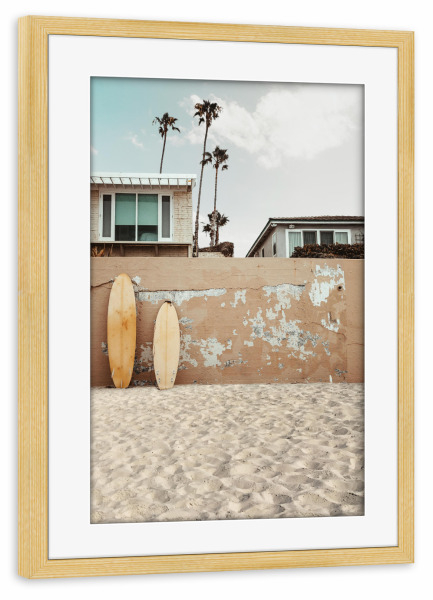Poster mit Rahmen kiefer "California Dream" artboxONE - Reise / Strand und Meer,Städte / Los Angeles