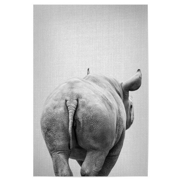 Poster "Rhino Tail - Black & White" artboxONE - Tiere,Schwarzweiß - Animal,Animals,Portrait,Rhino,Rhinoceros,Africa,Tail