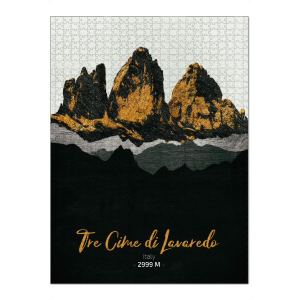 Puzzle Ravensburger "Die Drei Zinnen" artboxONE - Natur,Reise - Berge,Gebirge,Gipfel,Alpen,Natur,Landschaft,Italien - Bild berge