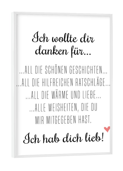 Poster mit weißem Rahmen "Beste Mutter, beste Oma" artboxONE - Typografie,Für Mama