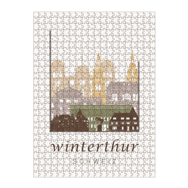 artboxONE Puzzle "Winterthur skyline, rustic" artboxONE - Städte - Winterthur,Schweiz,Switzerland,Skyline,Cityscape,Travel - Bild winterthur