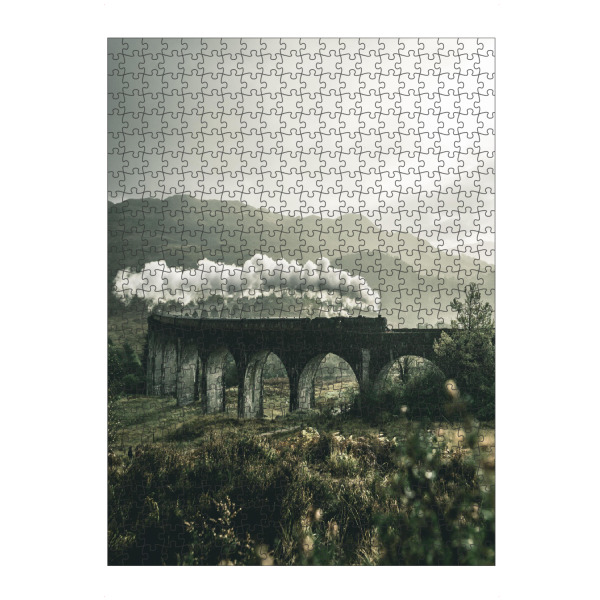 Puzzle Ravensburger "Express" artboxONE - Natur,Architektur - Hogwarts express,Bahn,Zug,Eisenbahn,Brücke,Gleise,Schienen - Bild hogwarts express