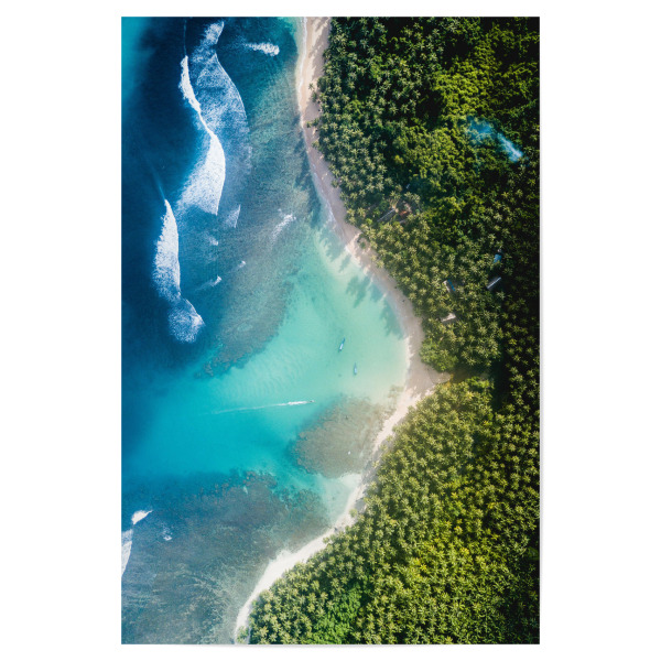 Poster "Beach Drone" artboxONE - Reise,Reise / Strand und Meer - Strand,Meer,Ocean,Drohne,Drohnenaufnahme,Vogelperspektive