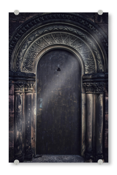 Acrylglasbild "Old wooden Door" artboxONE - Architektur - Tür,Eingang,Architektur