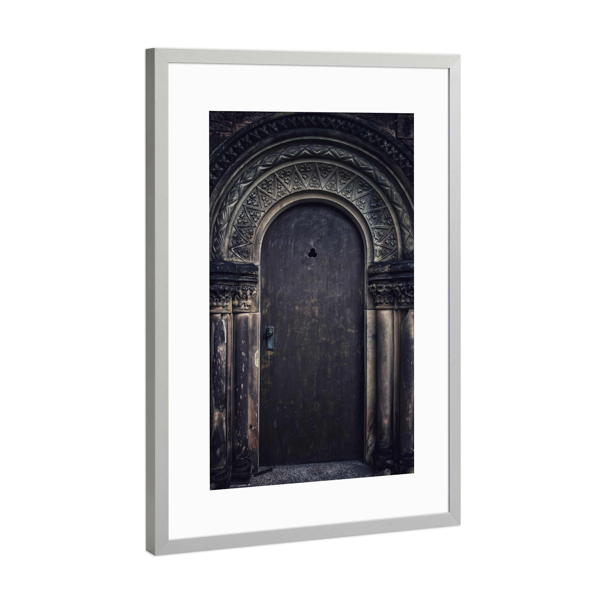 Poster mit Rahmen Silber "Old wooden Door" artboxONE - Architektur - Tür,Eingang,Architektur