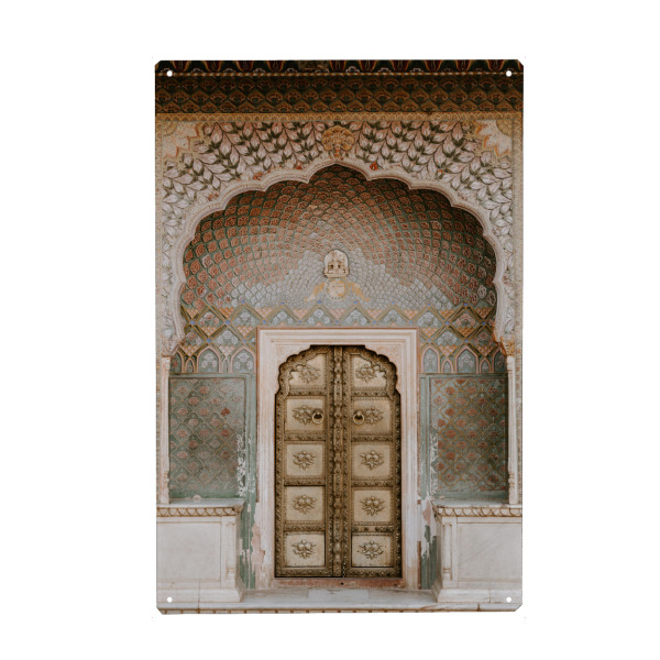 Metall Poster "Entrance" artboxONE - Architektur - Tür,Eingang,Orientalisch,Orient,Marokko - Blechschild