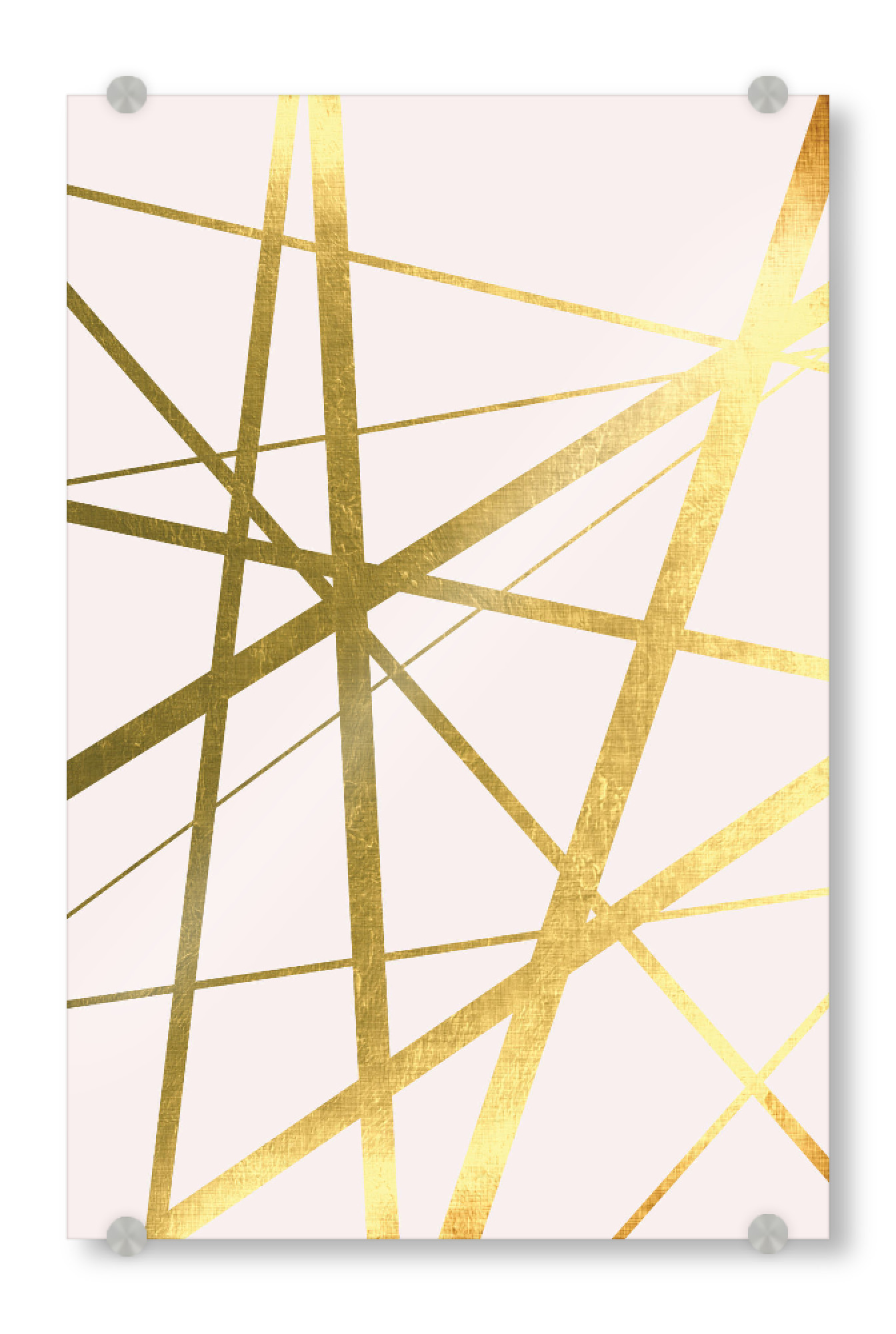 Acrylglasbild "Geo Lines in Blush + Gold" artboxONE - Geometrie