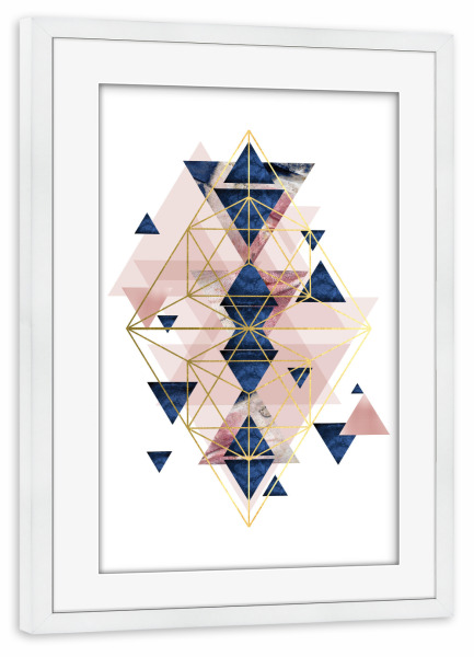 Poster mit Rahmen weiß "Stunning Geo" artboxONE - Abstrakt,Geometrie