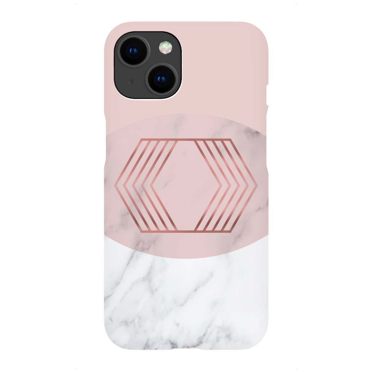 "Blush + Rose Gold Geo"für iPhone - Premium-Case Handyhülle artboxONE