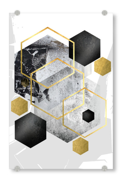 Acrylglasbild "Scandi Abstract Geometric" artboxONE - Abstrakt,Schwarzweiß,Geometrie