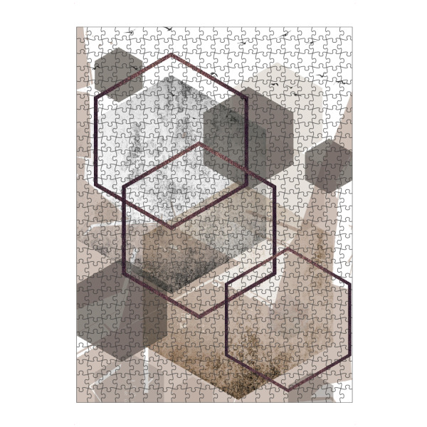 Puzzle Ravensburger "Abstract Landscape in beige" artboxONE - Abstrakt,Geometrie