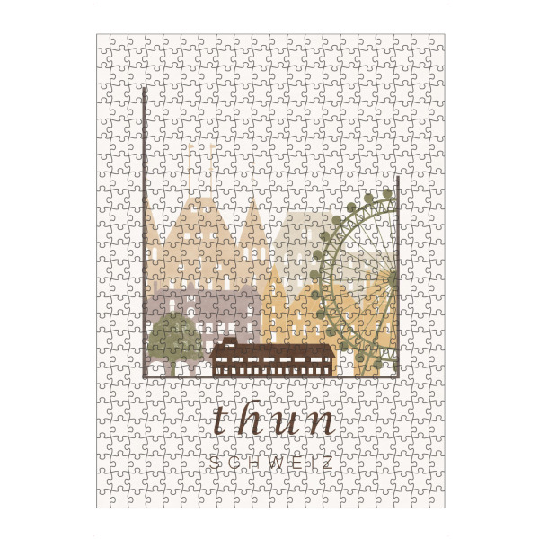 Puzzle Ravensburger "Thun skyline, rustic" artboxONE - Städte - Thun,Switzerland,Schweiz,Skyline - Bild thun