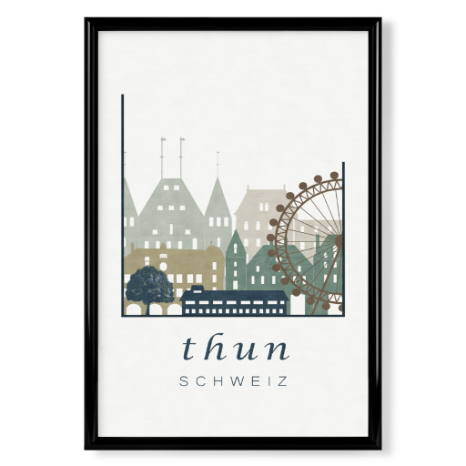 Thun skyline, light blue