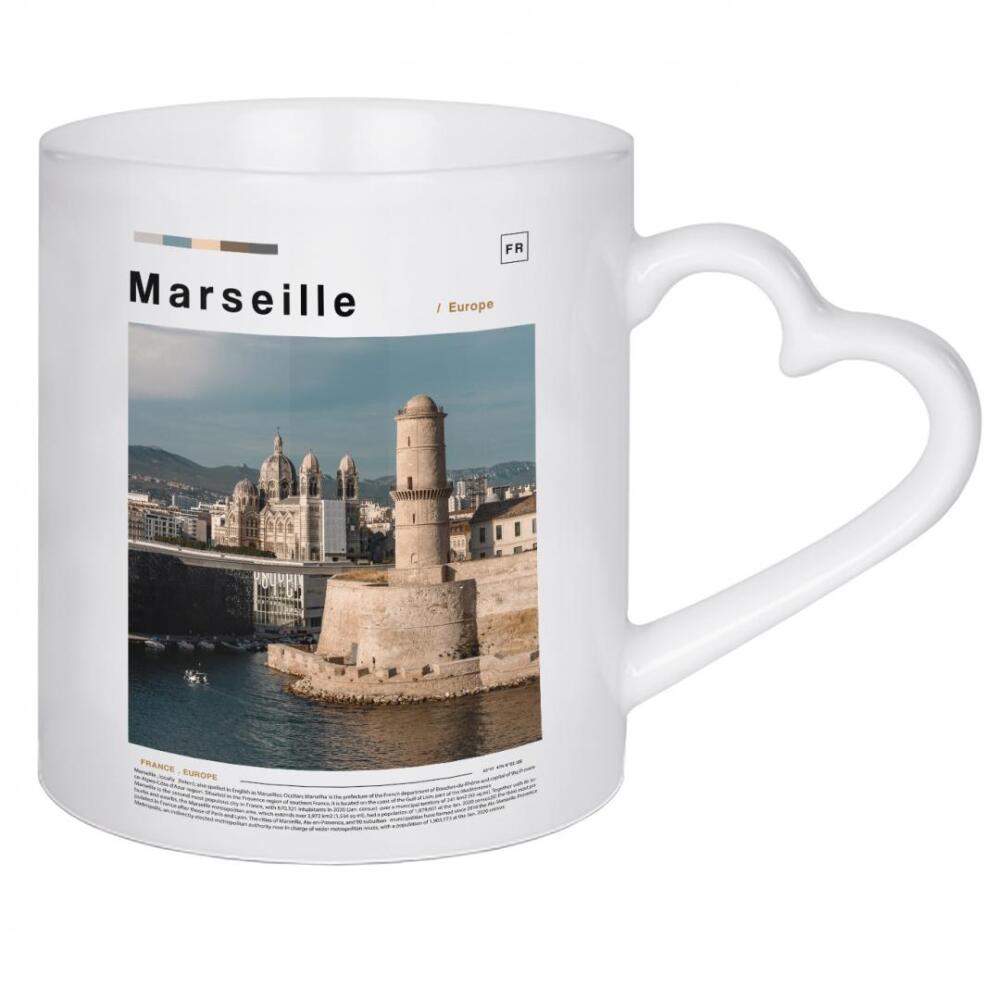 Herztasse "Titelblatt der Marseiller Zeitung" artboxONE - Städte,Architektur