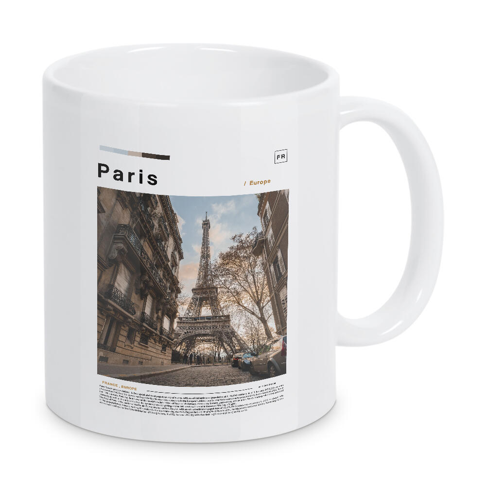 Tasse "Cover der Pariser Zeitung" artboxONE - Städte,Architektur - Foto,Fotografie,Landschaft,Zeitung,Stadt,Tourismus,Souvenir,Denkmäler,Retro,Vintage