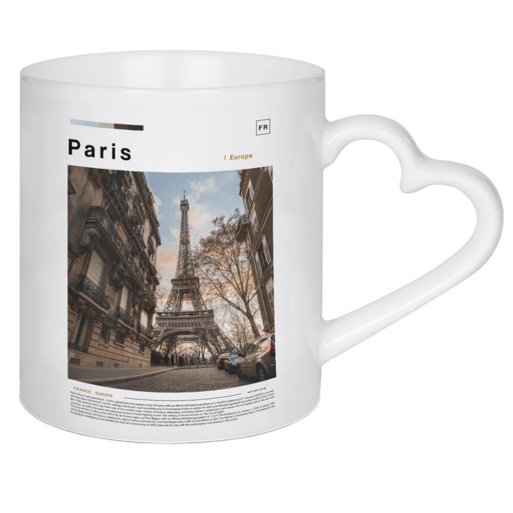 Herztasse "Cover der Pariser Zeitung" artboxONE - Städte,Architektur