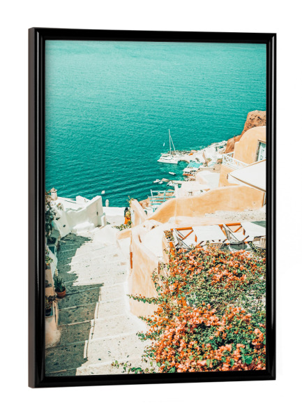 Poster mit schwarzem Rahmen "This Way To The Ocean" artboxONE - Städte,Reise