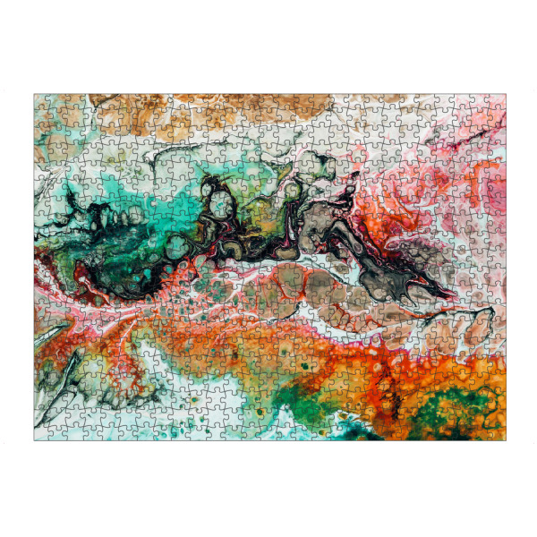 Puzzle Ravensburger "Painted Reality" artboxONE - Abstrakt - Aerosol,Abstract,Random,Modern,Bold,Colorful,Red,Black,Yellow,Winter - Bild aerosol