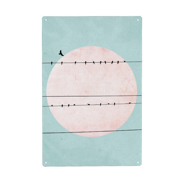 Metall Poster "Wire horizon" artboxONE - Natur,Tiere,Abstrakt